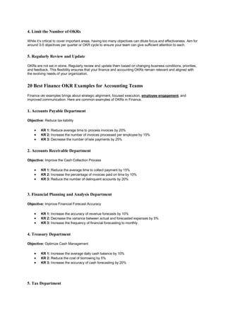 10 Best Finance and Accounting OKRs Examples .